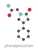 Phenylpiracetam drug molecule, illustration
