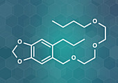 Piperonyl butoxide pesticide synergist molecule