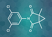 Procymidone pesticide molecule, illustration