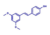 Pterostilbene molecule, illustration