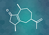 Rotundone peppery taste molecule, illustration