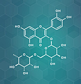 Rutin molecule, illustration