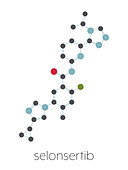 Selonsertib drug molecule, illustration