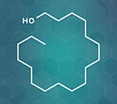 Stearyl alcohol molecule, illustration