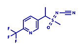 Sulfoxaflor insecticide molecule, illustration