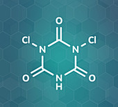 Troclosene molecule, illustration