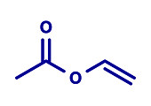 Vinyl acetate molecule, illustration