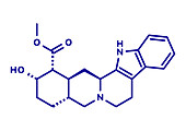 Yohimbine alkaloid molecule, illustration