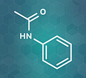 Acetanilide analgesic drug molecule, illustration