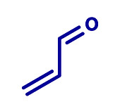 Acrolein molecule, illustration