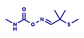 Aldicarb pesticide molecule, illustration