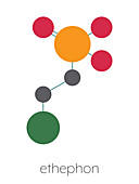 Ethephon plant growth regulator molecule, illustration