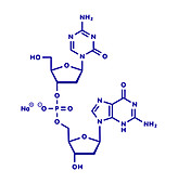Guadecitabine cancer drug molecule, illustration