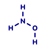Hydroxylamine molecule, illustration