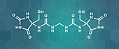 Imidazolidinyl urea antimicrobial molecule, illustration