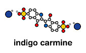 Indigo carmine food colorant, illustration
