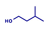 Isoamyl alcohol molecule, illustration