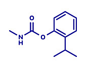 Isoprocarb insecticide molecule, illustration