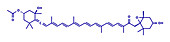 Fucoxanthin brown algae pigment molecule, illustration