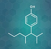 Nonylphenol endocrine disruptor molecule, illustration