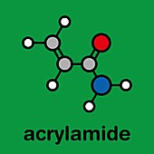Acrylamide molecule, illustration
