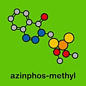 Azinphos-methyl organophosphate insecticide, illustration