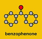 Benzophenone molecule, illustration