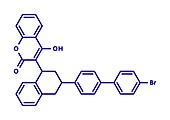 Brodifacoum rodenticide molecule, illustration