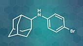 Bromantane asthenia drug molecule, illustration