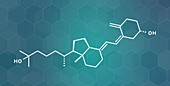 Calcifediol molecule, illustration