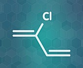 Chloroprene molecule, illustration