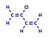 Chloroprene molecule, illustration