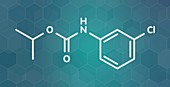 Chlorpropham herbicide molecule, illustration