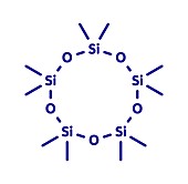 Decamethylcyclopentasiloxane D5 molecule, illustration
