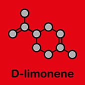 Limonene citrus scent molecule, illustration