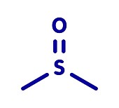 Dimethyl sulfoxide solvent molecule, illustration