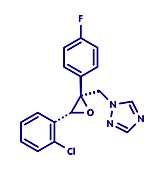 Epoxiconazole pesticide molecule, illustration