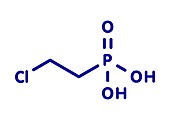 Ethephon plant growth regulator molecule, illustration