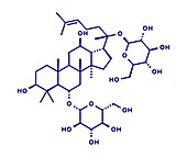 Ginsenoside Rg1 ginseng molecule, illustration