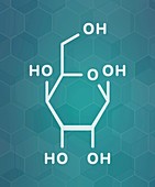 Gulose molecule, illustration