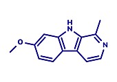 Harmine alkaloid molecule, illustration