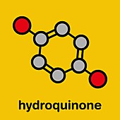 Hydroquinone reducing agent molecule, illustration