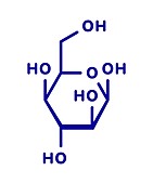 Idose molecule, illustration