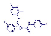 Lemborexant insomnia drug molecule, illustration