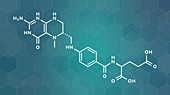 Levomefolic acid molecule, illustration