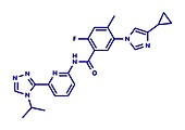 Linzagolix drug molecule, illustration