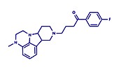 Lumateperone antipsychotic drug molecule, illustration