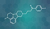 Lumateperone antipsychotic drug molecule, illustration