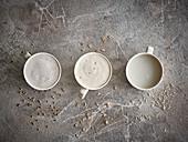 Pflanzenmilch im Schaumtest Vergleichsbild Getreidemilch