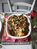Apricot and pistachio stuffing Christmas side dish